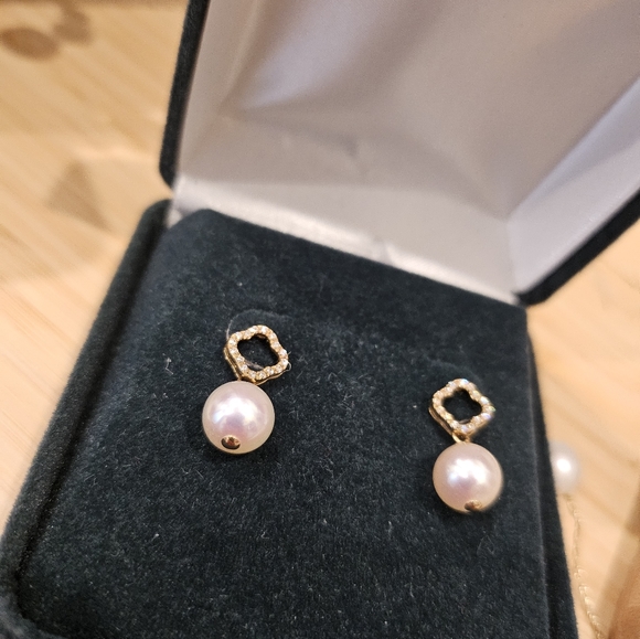 Akoya pearl earrings - Picture 1 of 4